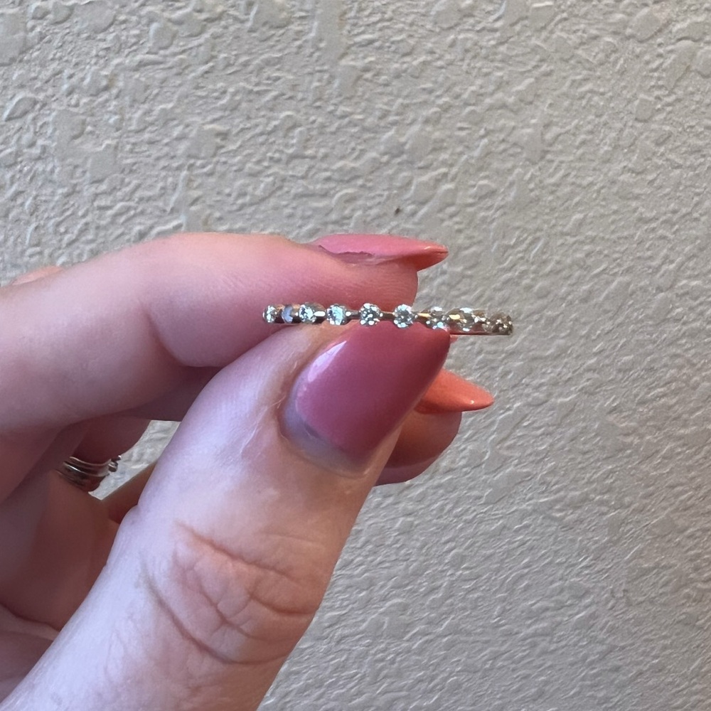 14k Gold & Moissanite Ring